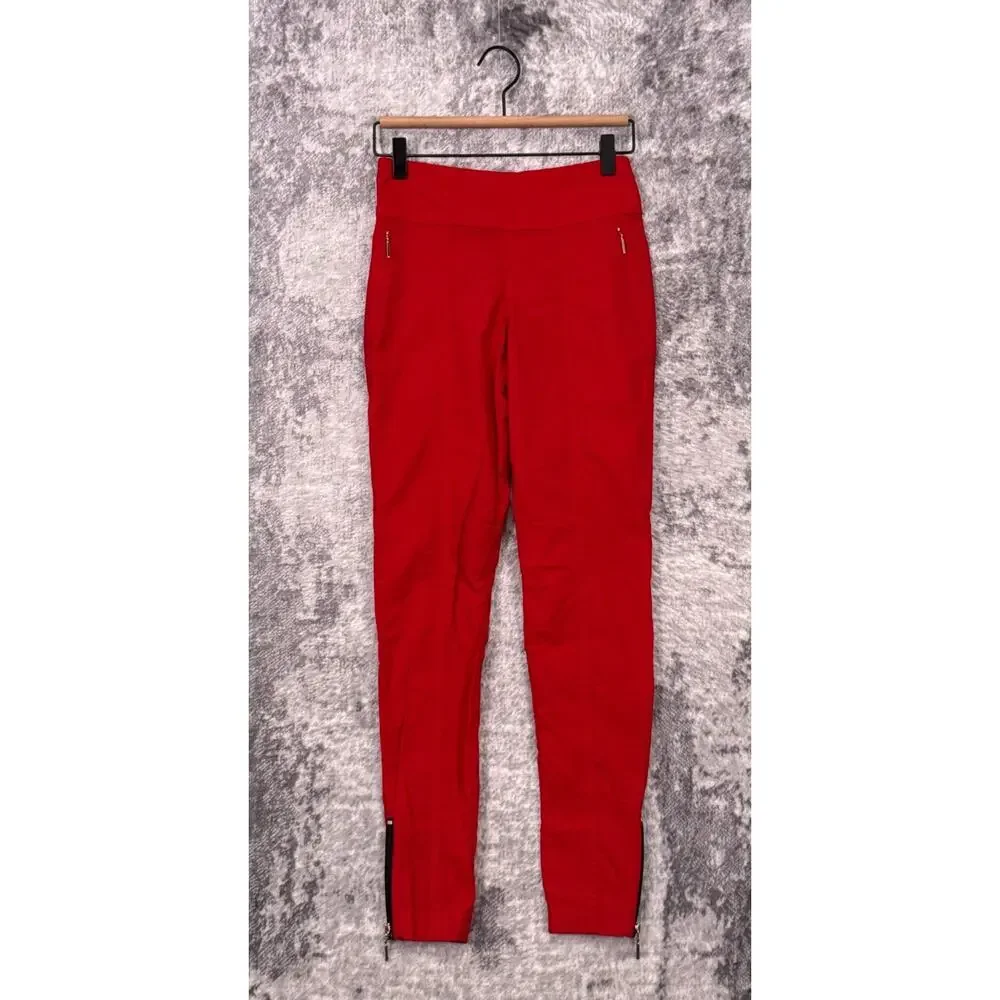 Anatomie Allie Pants Small Womens Red Hybrid Slim Fit Ankle